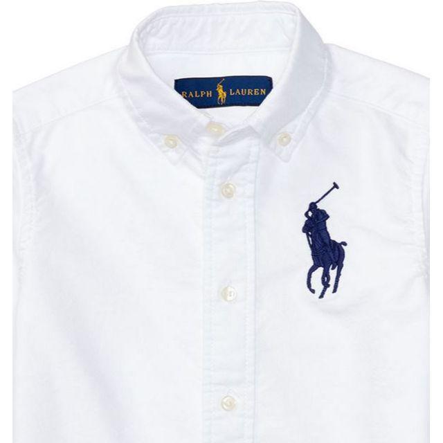 Ralph Lauren(ラルフローレン)の☆新品☆110 ラルフローレン オックスフォードシャツ ホワイト 3587 キッズ/ベビー/マタニティのキッズ服男の子用(90cm~)(ブラウス)の商品写真