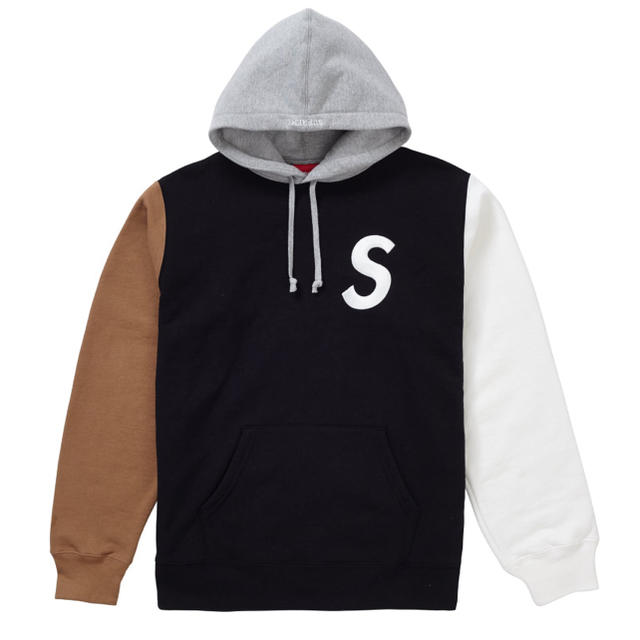 supreme  S logo parka black