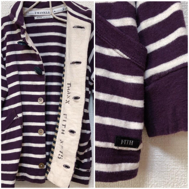 FITH(フィス)のFITH/フィス/ボーダーカットソージャケット/100 キッズ/ベビー/マタニティのキッズ服男の子用(90cm~)(カーディガン)の商品写真