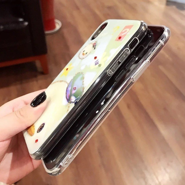 Disney(ディズニー)のディズニー キラキラグラデーションドナルド デイジー iphoneケース スマホ/家電/カメラのスマホアクセサリー(iPhoneケース)の商品写真