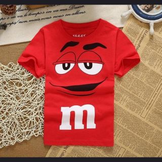 Tシャツ m&m's 赤 夏服 春服 アメリカン レッド(Ｔシャツ)