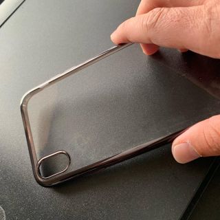 iPhone XR クリアケース ブラック(iPhoneケース)