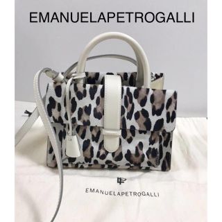 EMANUELAPETROGALLI ハラコ ヒョウ柄 2wayショルダーバック(ショルダーバッグ)