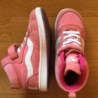 ヴァンズ(VANS)のvans ハイカット スニーカー 送料込み 19センチ 女の子 ピンク バンズ(スニーカー)