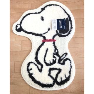 スヌーピー(SNOOPY)のSNOOPY スヌーピー アクセントマット ラグ スヌーピー ホワイト (ラグ)