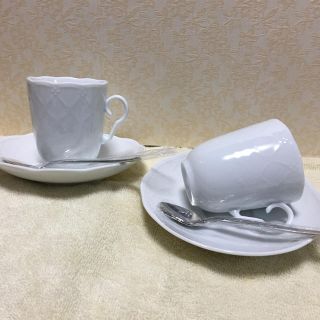 ミキモト(MIKIMOTO)のミキモト カップ＆ソーサー 2客＋コーヒースプーン 3本、デザートスプーン 5本(食器)