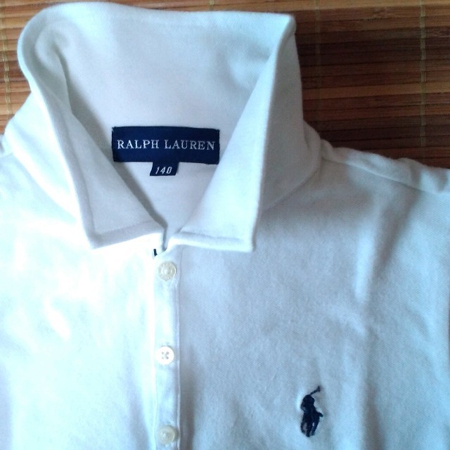 Ralph Lauren(ラルフローレン)の白ポロシャツ キッズ/ベビー/マタニティのキッズ服女の子用(90cm~)(その他)の商品写真