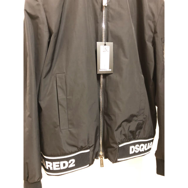 DSQUARED2(ディースクエアード)のdsquared2  ロゴ マットブラックma-1サイズ50 メンズのジャケット/アウター(フライトジャケット)の商品写真