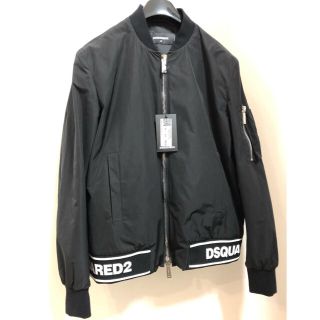 ディースクエアード(DSQUARED2)のdsquared2  ロゴ マットブラックma-1サイズ50(フライトジャケット)