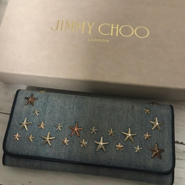 JIMMY CHOO(ジミーチュウ)のジミーチュウ デニム 財布 スタッズ 星 レディースのファッション小物(財布)の商品写真