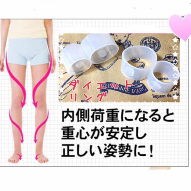 足指リング ダイエット器具！下半身痩せ☆シークレットリング 美脚足☆魔法のリング コスメ/美容のダイエット(エクササイズ用品)の商品写真