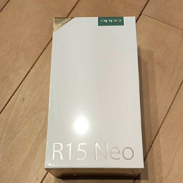 ANDROID(アンドロイド)のOPPO r15 neo ブルー 新品未開封　送料無料　SIMフリー　一括購入品 スマホ/家電/カメラのスマートフォン/携帯電話(スマートフォン本体)の商品写真