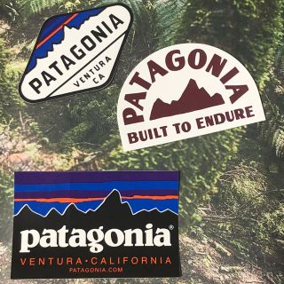 パタゴニア(patagonia)の3枚セット品 パタゴニア patagonia ひし形 山 定番 黒 ステッカー(その他)