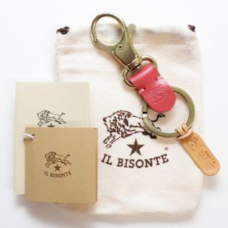 イルビゾンテ(IL BISONTE)の新品 正規品 イルビゾンテ キーホルダー キーリング アクセサリー ゼラニウム(キーホルダー)