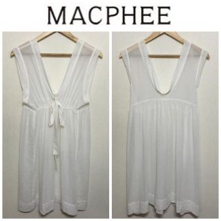 マカフィー(MACPHEE)のMACPHEE ワンピース シースルー ノースリーブ トゥモローランド  金子綾(ひざ丈ワンピース)