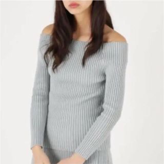 マウジー(moussy)のMOUSSY リブニット オフショル(ニット/セーター)