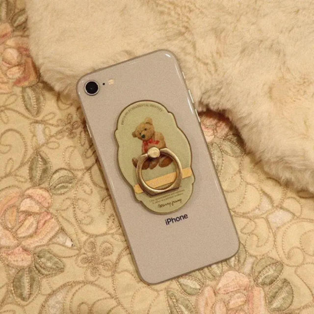 merry jenny(メリージェニー)のteddy バンカーリング スマホ/家電/カメラのスマホアクセサリー(その他)の商品写真