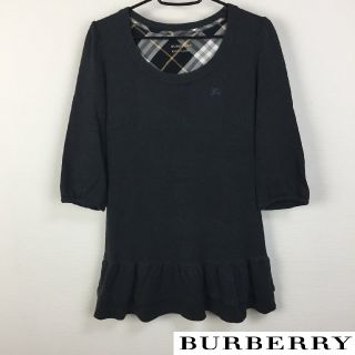 バーバリーブルーレーベル(BURBERRY BLUE LABEL)の美品 BURBERRY BLUE LABEL 7分袖チュニック グレー(チュニック)