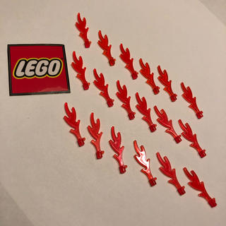 レゴ(Lego)のLEGO レゴ パーツ 炎 トランスネオンオレンジ  18点(知育玩具)