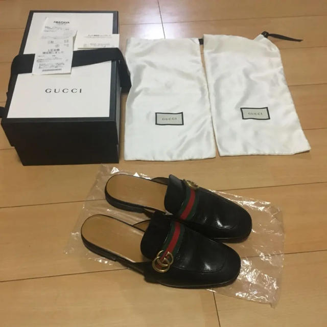 Gucci(グッチ)のGUCCI  ダブルG付き レザー スリッパ メンズの靴/シューズ(サンダル)の商品写真