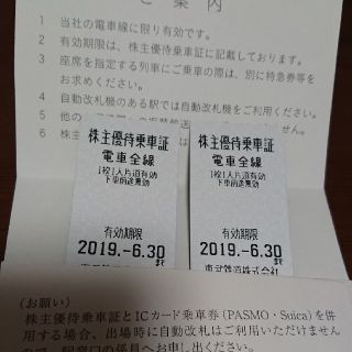 東武鉄道 株主優待乗車証(その他)