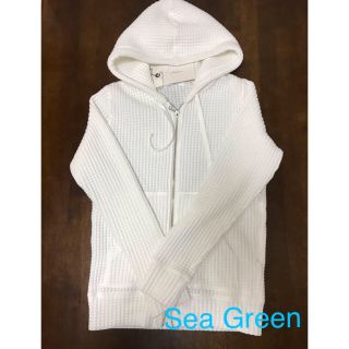 ロンハーマン(Ron Herman)のSea Green シーグリーン / ワッフルパーカー ホワイト (未使用)(パーカー)