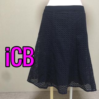 アイシービー(ICB)のiCB♡スクエアレースジッパースカート(ひざ丈スカート)