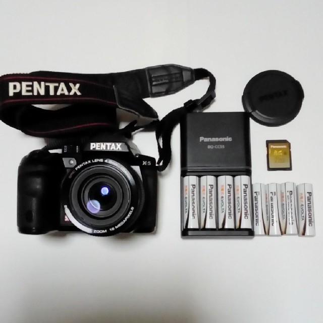 PENTAX(ペンタックス)のペンタックス　X―５　Panasonic　充電器　セット スマホ/家電/カメラのカメラ(コンパクトデジタルカメラ)の商品写真