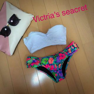 ヴィクトリアズシークレット(Victoria's Secret)のVS♡レースバンドゥ編み上げビキニ(水着)