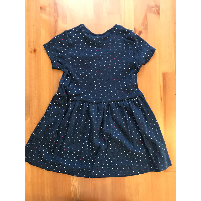 PETIT BATEAU(プチバトー)の19SS☆プチバトー ハートプリントワンピース キッズ/ベビー/マタニティのキッズ服女の子用(90cm~)(ワンピース)の商品写真