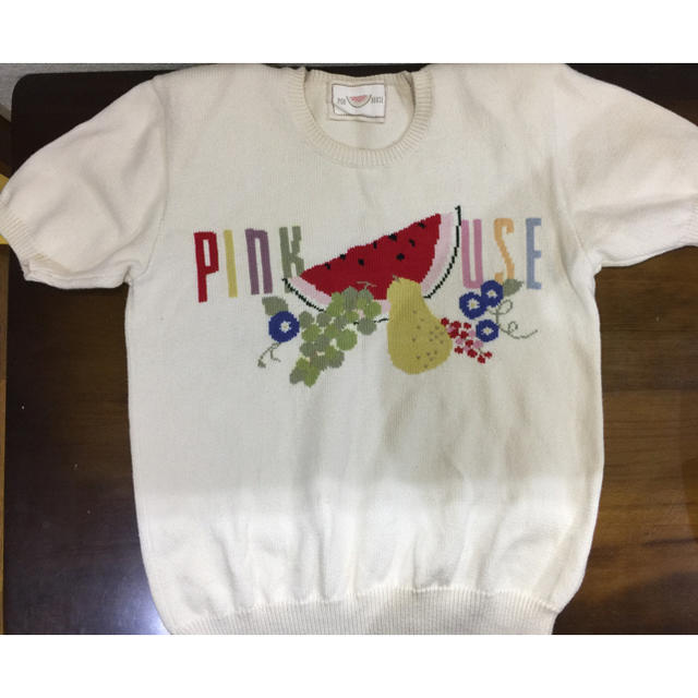 ピンクハウス  綿セーター  フルーツ柄  80年代〜90年代
