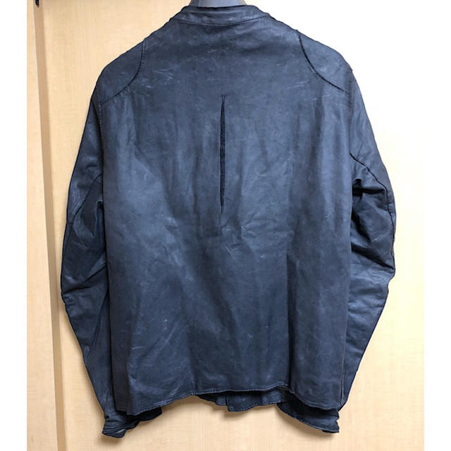 sisi(シシ)のBEAMS取扱sisiiシシ同色ステッチ定番レザーシングルライダースM メンズのジャケット/アウター(ライダースジャケット)の商品写真