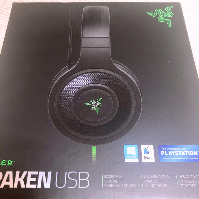 LAZER(レイザー)のRazer Kraken USB バーチャル7.1ch USBヘッドセット スマホ/家電/カメラのオーディオ機器(ヘッドフォン/イヤフォン)の商品写真