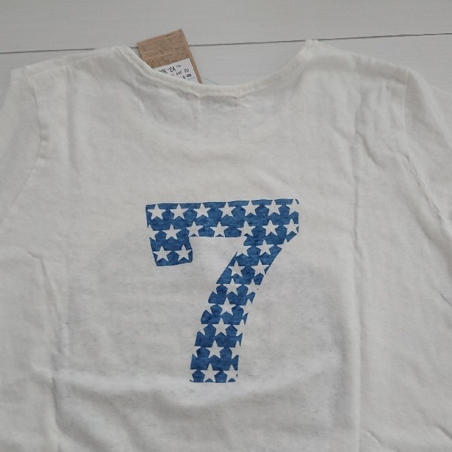 rough(ラフ)のrough ラフ ロンT 長袖Tシャツ 白 背番号７ レディースのトップス(Tシャツ(長袖/七分))の商品写真