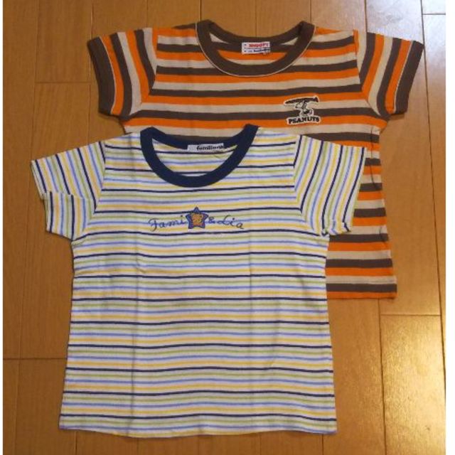 familiar(ファミリア)の専用☆familiar ボーダーTシャツ 100㎝ キッズ/ベビー/マタニティのキッズ服男の子用(90cm~)(Tシャツ/カットソー)の商品写真