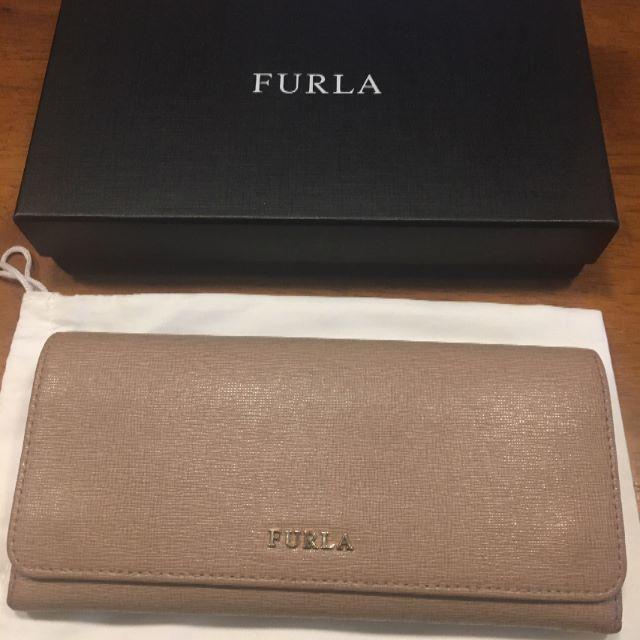 【値下げ】【美品】FURLA フルラ　Wホック二つ折り長財布バビロンサフィアーノ