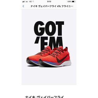 ナイキ(NIKE)の最安値NIKE VAPORFLY 4% FLYKNIT 25.0cm(スニーカー)