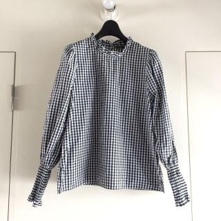 ザラ(ZARA)のZARA ギンガムチェックブラウス Ｍ(シャツ/ブラウス(長袖/七分))