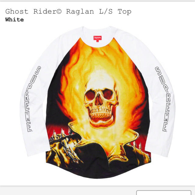 Supreme Ghost Rider Raglan L/S Top 19ssTシャツ/カットソー(七分/長袖)