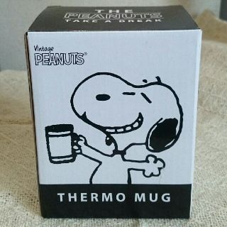 サーモマグ(thermo mug)の新品未使用 サーモマグ フタ付き  スヌーピー アイボリー(タンブラー)