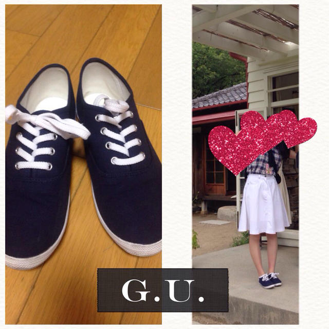 GU(ジーユー)のg.u. スニーカーネイビー レディースの靴/シューズ(スニーカー)の商品写真