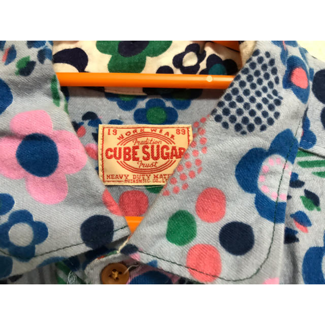 CUBE SUGAR(キューブシュガー)の超美品！cube suger 花柄シャツワンピース レディースのワンピース(ひざ丈ワンピース)の商品写真