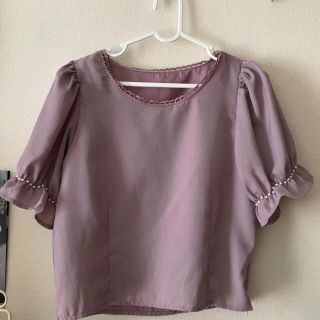 エブリン(evelyn)のエブリン 袖パールトップス(カットソー(半袖/袖なし))