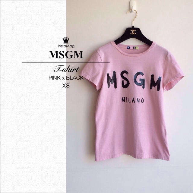 MSGM(エムエスジイエム)の正規品 MSGM ロゴTシャツ XS❤︎ レディースのトップス(Tシャツ(半袖/袖なし))の商品写真