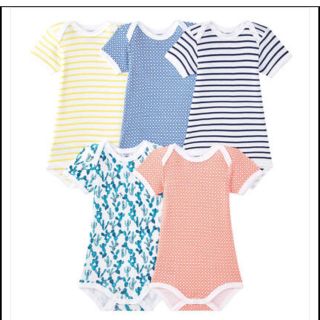 プチバトー(PETIT BATEAU)の《新品・未使用・水通しなし》プチバトー 半袖ボディ 半袖肌着 2枚セット(肌着/下着)