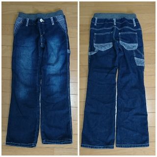 ネイビーナチュラル(navy natural)のデザインデニムパンツ 140(パンツ/スパッツ)