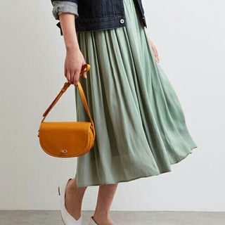 【美品】SLOBE IENA ロングスカート　カラースカート　ミントグリーン