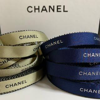 シャネル(CHANEL)のCHANEL ラッピング リボン ネイビー＆GOLD 2m(その他)