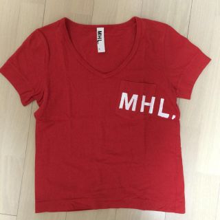 マーガレットハウエル(MARGARET HOWELL)のMHL. Tシャツ レッド ♡(Tシャツ(半袖/袖なし))