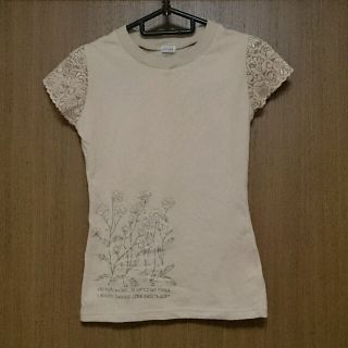 肩レース　可愛い系Tシャツ(Tシャツ(半袖/袖なし))